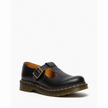 Dr Martens Női Polley Smooth Bőr Mary Janes Cipő Fekete